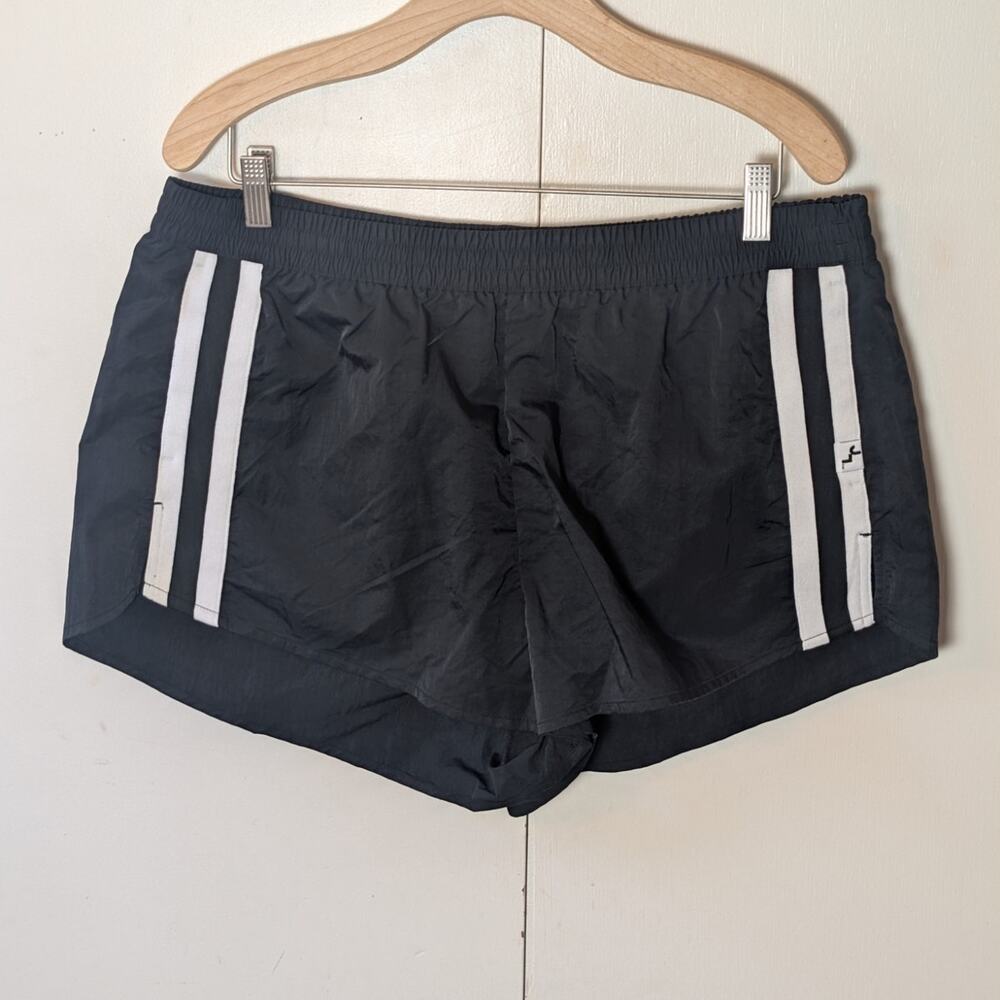 JoyLab Athletic Black Shorts With White Stripes Large